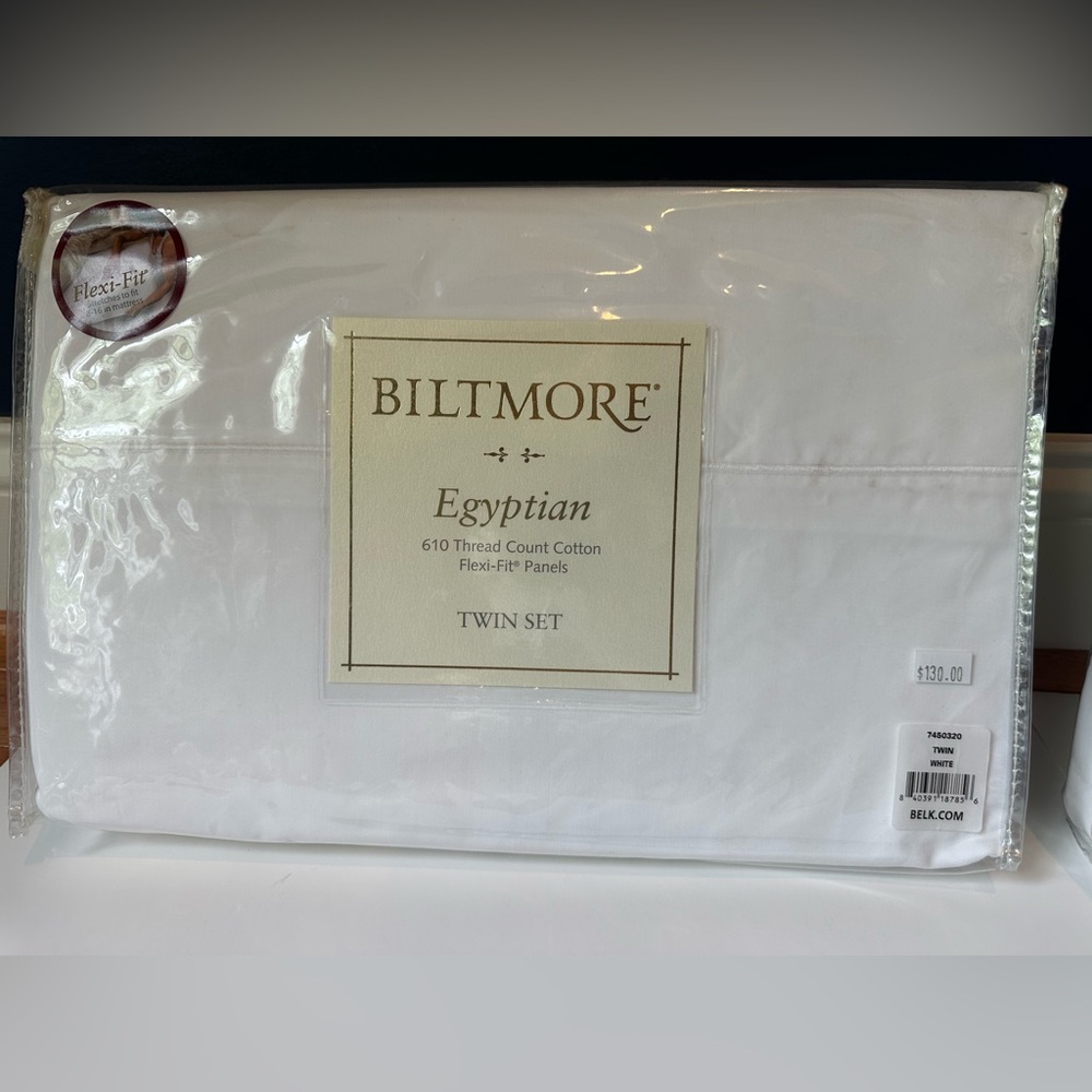 Biltmore Egyptian Cotton Twin Set - White